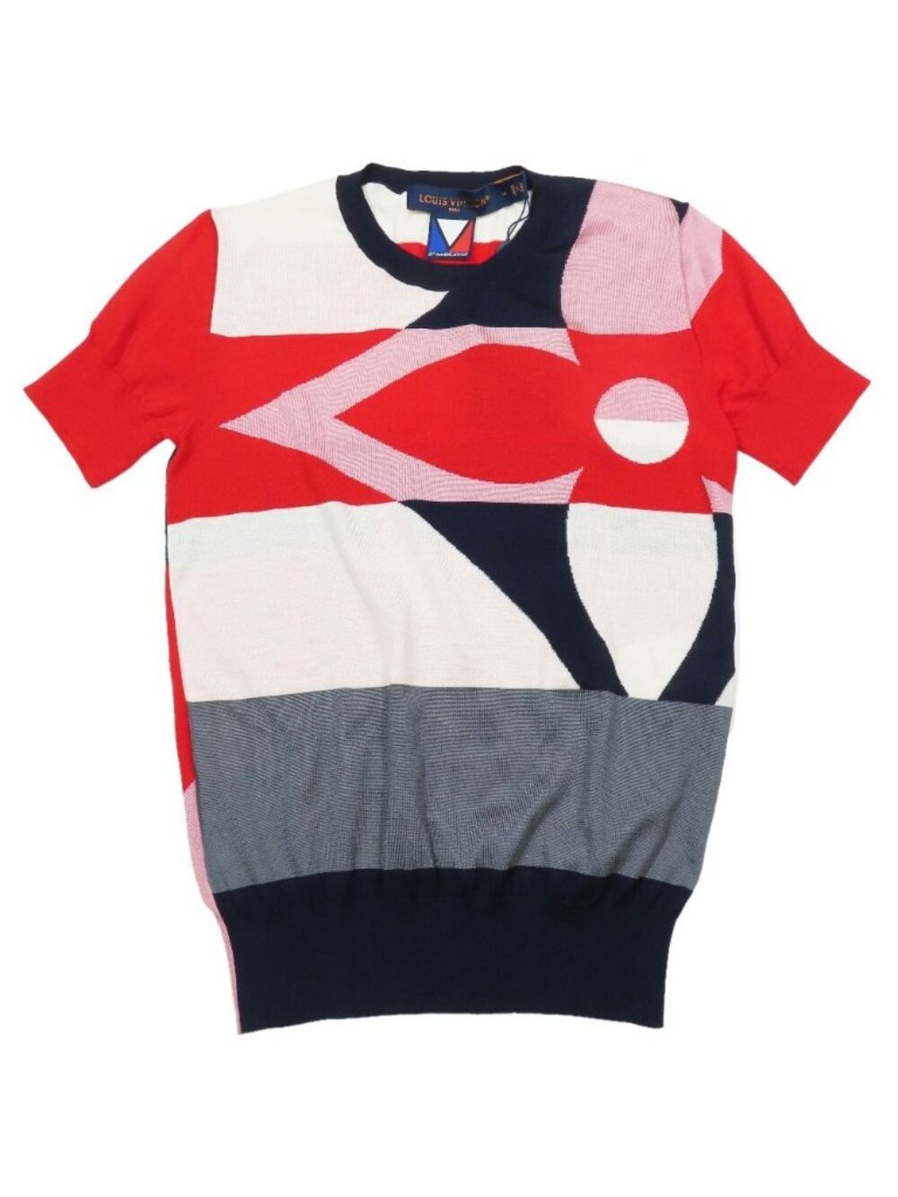 Louis Vuitton x America's Cup Short Sleeve Monogram Flower Knit Sweater